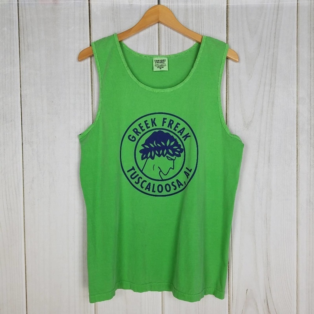 Comfort Colors Greek Freak Tuscaloosa Green Tank